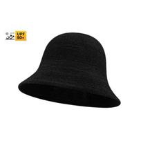 Knitted Bucket Hat Korean Style Visor Hat Casual Fisherman Cap  for Women juoda