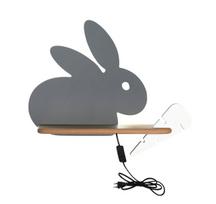Candellux sieninis šviestuvas Rabit 21-85184, pilkos/baltos/medžio spalvos