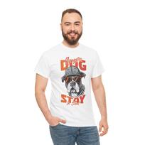 Gangster Dog Stay In Silent T-Shirt – Funny Puppy Lover Tee for Pet Owners M