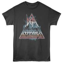 Def Leppard Band Name Lightning Logo Men's T Shirt Music Merch XXL