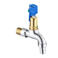 Locking Brass Washing Machine Faucet with Key