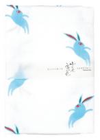 Yamamoto Jin Shoten Fluffy Tenugui hand Ten Rabbit Colors Flying Rabbit Double gauze 32 x 89 cm (Japanese towel) - - [4939] tenugui, 100% cotton,