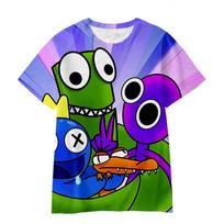 2026 cross-border new trend Rainbow Friends animation 3D printing loose casual short-sleeved T-shirt wholesale XS