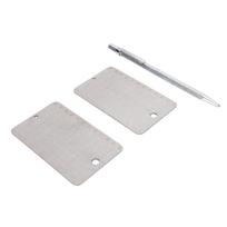 2PCS Crypto Bitcoin Phrase Plates 24 Words Phrase Mnemonic Storage Plate and Metal Pen Fireproof Water Proof Recovery