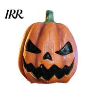 Detailed Pumpkin Costume Mask Halloween Mask, Latex Full Head with Realistic Texture, Scary Cosplay Prop for Party Night, Breathable Eye Mouth Holes, pumpkin