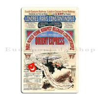 Venice Simplon Orient Express Pierre Fix Masseau Vintage Travel Poster Metal Sign Wall Decor Create Poster Bar Cave 20x30cm（7.8x11.8inch）