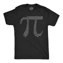 Mens Funny T Shirts Pi Day Sarcastic Math Joke Tee For Men L
