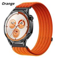 Nylon Sports Strap For Huawei Watch 5/GT6/GT5/GT4/3 Pro Breathable Wristband 18/20/22mm For Samsung Galaxy 7 6 5/Garmin Venu 4/3 18mm Universal Wide oranžinė