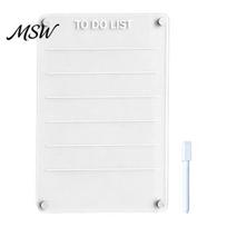 Clear Weekly Planner for Fridge 12''x8'' Acrylic Magnetic Planning Board, Meal Planner, Desktop Or To Do Board Refrigerator Dry Erase Noteboard A