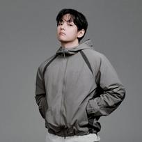 [Snowpeak] Lightweight Taslan Color Block Hooded Windbreaker Khaki (S26SULWB56) 90(S)