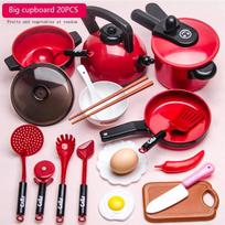Education Pretend Play Kitchen Toys Set For Kid Girl Cooking Toy Baby Cutting Fruit Cooking Kitchen Utensils Children Simulation