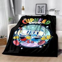 Cuphead cartoon printed Blanket Fashion bed linings white Flannel Warm Blanket Soft Comfortable Blanket Birthday Gift Size: 75*100cm, Weight: 230 GSM