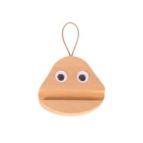 Cartoon Pattern Magnetic Bottle Opener Solid Wood Wood Phone Holder  Kitchen Use chaki