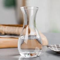 European Style Transparent Glass Vase Slanted Mouth Bud Vase Hydroponic Flower Vase  Living Room Style B Transparent