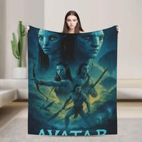 Films Avatar Blanket Soft Warm Print Plush Throw Blanket For Boy Girl Outdoor Flannel Bedspread Bed Cover Size: 75*100cm, Weight: 230 GSM black