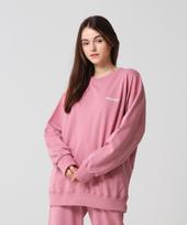 Moz Moz Color Chip Mini French Oversized Embroidered Sweatshirt Pink 1