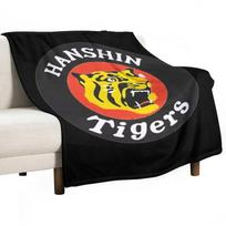 Hanshin Tigers Vintage Baseball Logo 67 Throw Blanket manga Cute Plaid Blankets Size: 75*100cm, Weight: 230 GSM