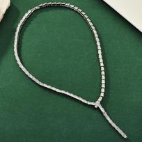 Snake-shaped Necklace - Exaggerated, Luxurious, Stylish, Versatile and High-end Snake Collar Chain platina