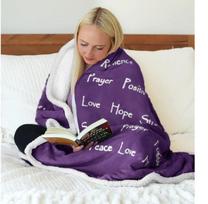 Compassion Blanket Strength Courage Super Soft Warm Hugs Get Well Gift Blanket Plush Healing Thoughts Positive Energy Love Hope Size: 75*100cm, Weight: 230 GSM