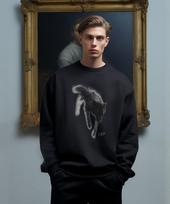 One Hundred Percent Ohpxharmonia4 Running Wolf Fleece-Lined Sweatshirt Black/M(95)
