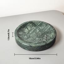 Telazzo Natūralaus Marmuro Muilo Padėkliukas Akmeninis Žvakių Indelis Dozatorius 10x10.8cm Modernūs Vandeniui Atsparūs Vonios Aksesuarai Viešbučiui Namų Rinkiniui žalia