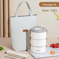 TAFUCO 316 Stainless Steel Multi-Layer Insulated Lunch Box ruda