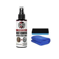 Powerful Car Rust Remover Spray Iron Dust Cleaning for Wheels & Metal Parts Auto Detail Rust Converter Kit with Sponge & Towel 6 60ml