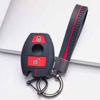 Silicone Key Fob Cover for Mercedes-Benz A Class B Class C Class E Class S Class CLS CLA GLA GLK ML R Class W203 W204 W211 W212 with Keychain Key Case juoda