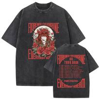 Florence + The Machine Everybody Scream Tour 2026 Vintage Washed T Shirt Men Women Harajuku Fashion Oversized T-shirt Streetwear S įvairiaspalvis