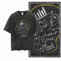 G Acid Washed Black Cotton Cool Math Graphic Unisex Tshirt   Streetwear Big Size Vintage Oneck Unisexs Tee Tshirt S įvairiaspalvis
