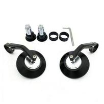 Universal Bar End Mirrors Motorcycle Handlebar Rearview Mirrors Blue Lense Anti Glare 7/8  Handle Round For Most ATV UTV  Silver
