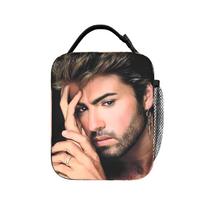 George Michael Lunch Bag  Convenient Lunch Box Girls School Graphic Cooler Bag Vintage Waterproof Tote Food Bags One Size