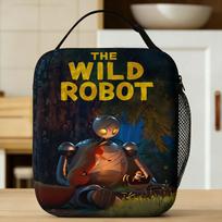 The Wild Robot Lunch Bag  Office Lunch Box For Adult Retro Print Tote Food Bags Oxford Portable Insulated Cooler Bag One Size