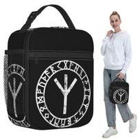 Algiz Runes Amulet Norse Odin Thor Viking Paganism Insulated Lunch Bag for Kids School Cooler Thermal Food Box Tote Lunch Boxes One Size