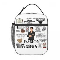 The Vampire Diaries Damon Salvatore TV Series Insulated Lunch Bag for Women Children Portable Food Boxes Thermal Lunch Box Tote One Size