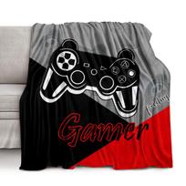 VIKAMA Gaming Wind Cover Blanket Gamepad Gradient Dazzle Color Sofa Blanket Bedroom Blanket Home Four Seasons Blanket Size: 75*100cm, Weight: 230 GSM