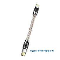 Hifi Type C Micro USB Headphone Adapter OTG Converter 4N Pure Silver Audio Amplifier Sound Card USB C Data Cable Earphone type-c Type C To Type C