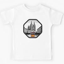 Burgos Spain Linocut Style  Kids T-Shirt 110