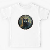 Cat Noir #1213 | Black Cat Kids T-Shirt 170