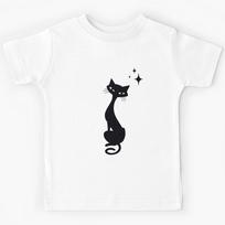 Retro Atomic Kitty Kids T-Shirt 130