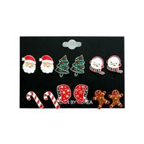 Cute Santa Claus Snowman Tree Earrings Christmas Gifts For Women Girls Kids 1