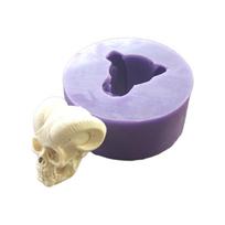 Horns Skull Shape Silicone Mold Resin Epoxy Casting Making DIY Soap Candle 1