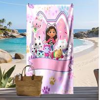 Gaby Dollhouse Printed Quick Dry Beach Towel Super Absorbent Soft Lightweight Bath Towel for Pool Summer Travel 70cmx140cm(27x55inch)