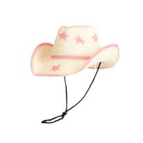 Star Western Cowboy Hat Wide Brim Sun Hat Classic Grass Hat  Climbing