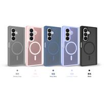 Cross-Border Applicable for Z Fold 7 Left-Right Folding Animal Magnetic Closure Skin-Feel PC Two-in-One TPU Phone Case Z fold 7 tamsiai pilka spalva