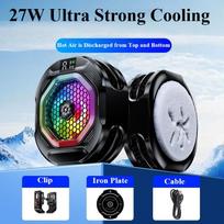 TH12 AI 24W Semiconductor Phone Cooler Magnetic Ice Cooling Strong Fast Chill Clip-on Gaming Cooler Temperature Control