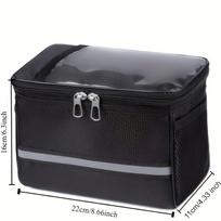 Large Capacity Polyester Bicycle Handlebar Bag, Universal Front Phone Pouch for Mountain Bikes, E-Bikes, and Scooters