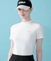 Cream Golf Mock Neck Base White/L