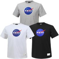Nasa Unisex Training Cotton Blend Round Neck Short Sleeve T-Shirt [3 Colors] N-155Uml-Light Melange-105