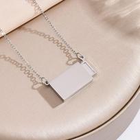 Titanium Steel Photo Envelope Necklace Adjustable Couple Locket  Birthday Gift sidabras